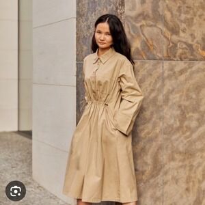 JW Anderson‎ x Uniqlo Tan Shirt Dress Adjustable Waist Cotton Popover XS